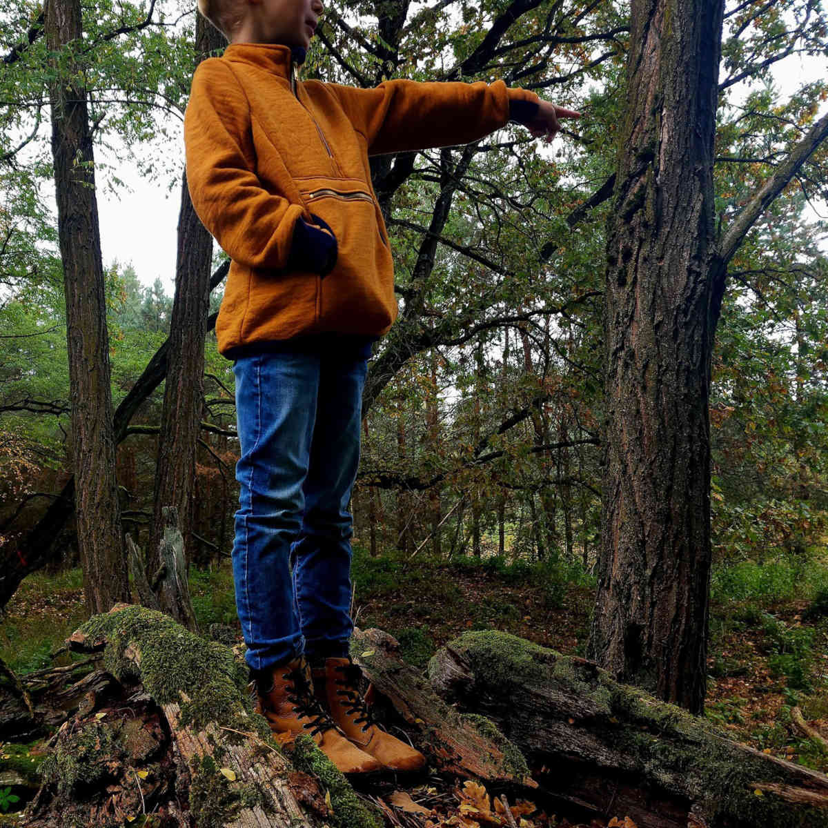 Bio Wendefleece Gold meliert (100% Schurwolle, Merino, kbt, mulesingfrei)