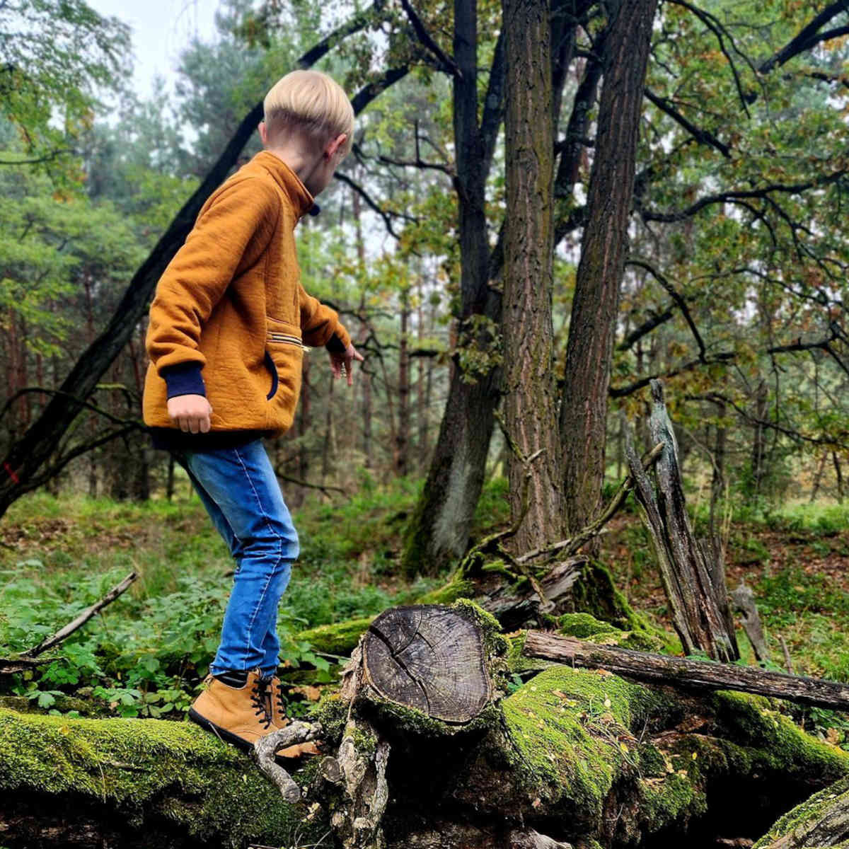 Bio Wendefleece Gold meliert (100% Schurwolle, Merino, kbt, mulesingfrei)