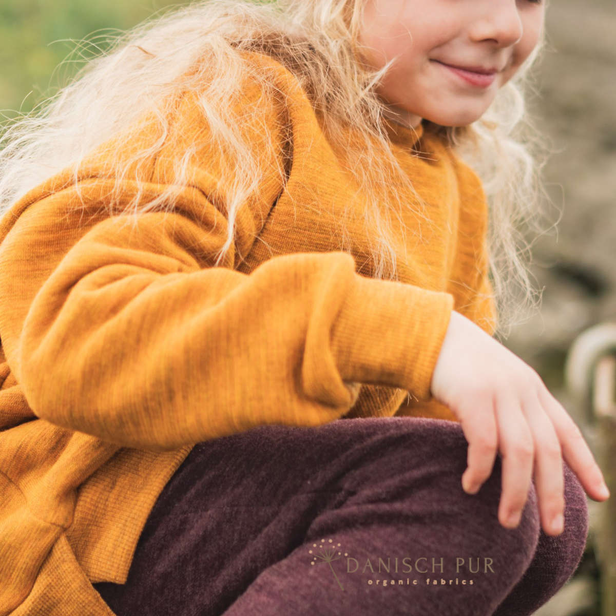 Bio Wendefleece Gold meliert (100% Schurwolle, Merino, kbt, mulesingfrei)