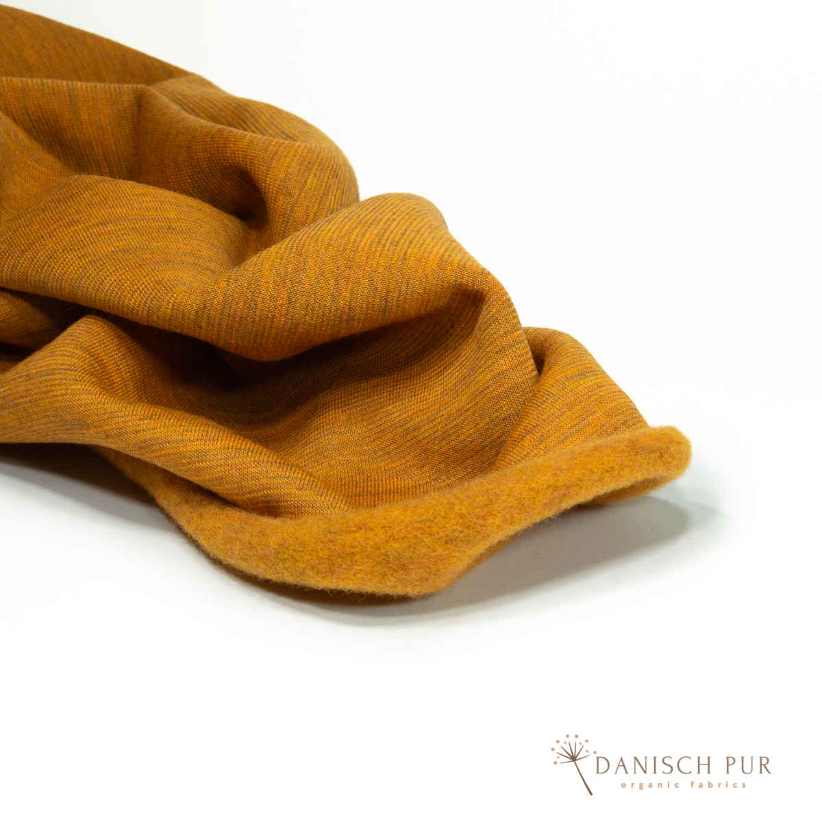 Bio Wendefleece Gold meliert (100% Schurwolle, Merino, kbt, mulesingfrei)