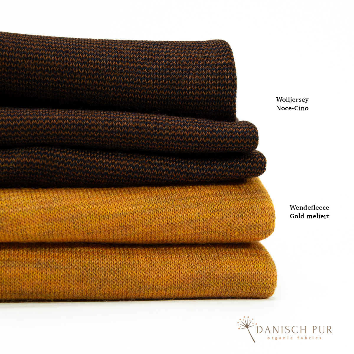 Bio Wendefleece Gold meliert (100% Schurwolle, Merino, kbt, mulesingfrei)