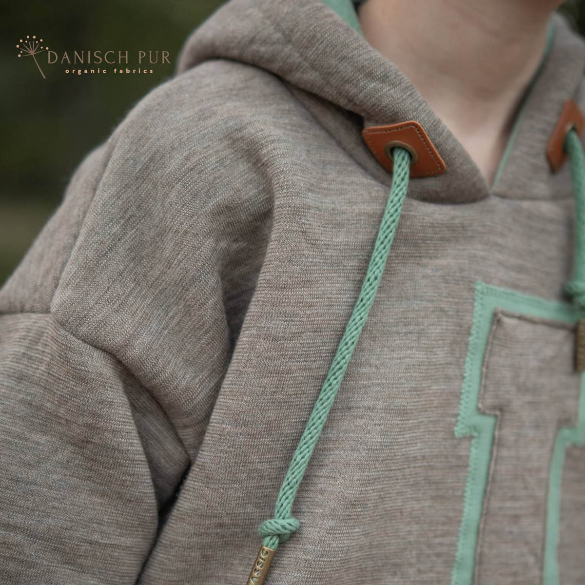 Bio Wendefleece Taupe meliert (100% Schurwolle, Merino, kbt, mulesingfrei)