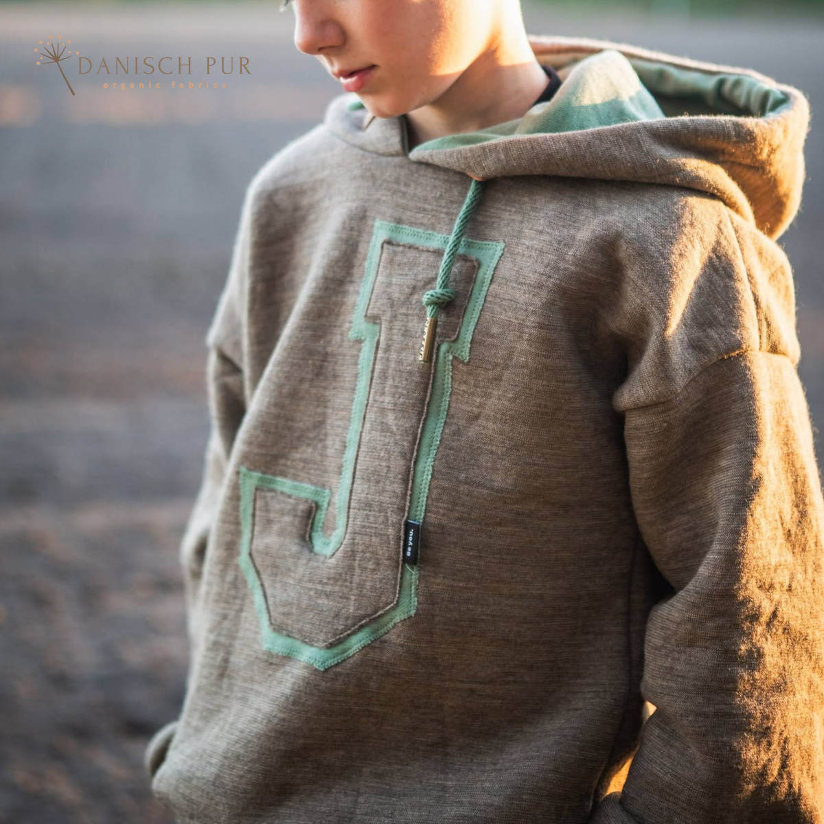 Bio Wendefleece Taupe meliert (100% Schurwolle, Merino, kbt, mulesingfrei)