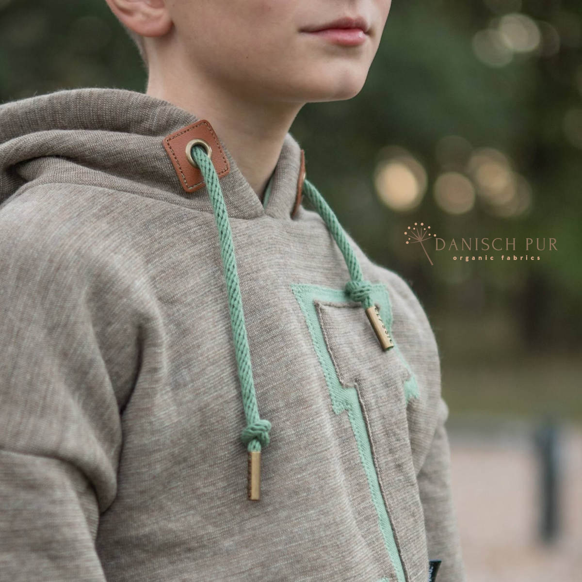 Bio Wendefleece Taupe meliert (100% Schurwolle, Merino, kbt, mulesingfrei)