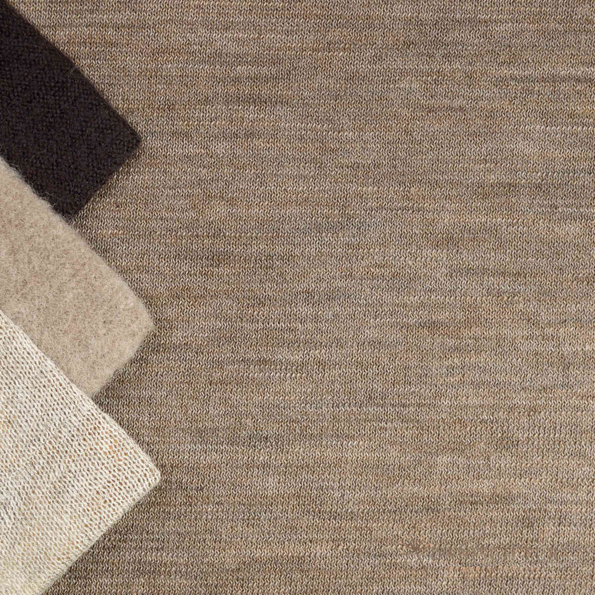 Organic reversible fleece, gold melange (100% virgin wool, Merino, organic, mulesing-free)