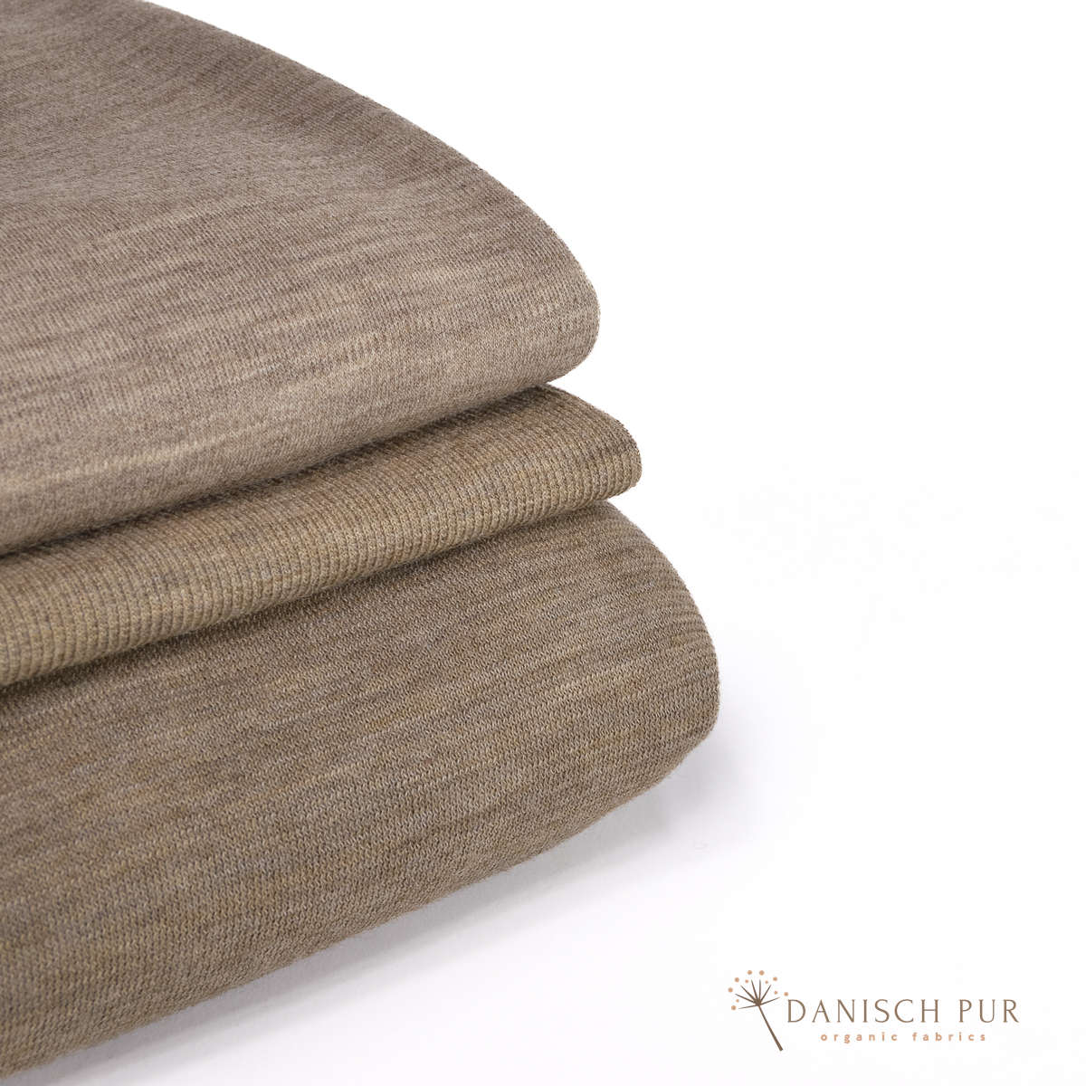Organic reversible fleece, gold melange (100% virgin wool, Merino, organic, mulesing-free)