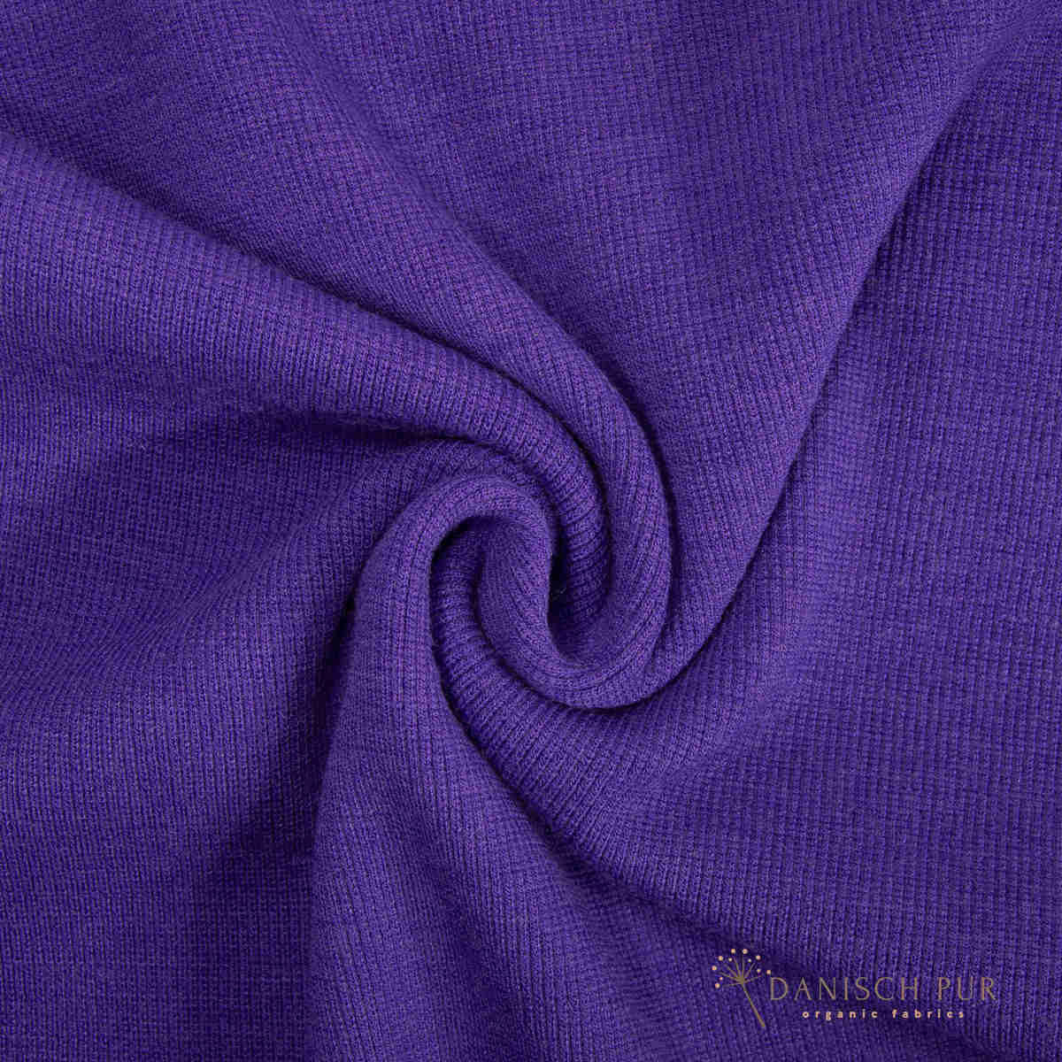 Bio Wollbündchen Amethyst (kbt, mulesingfrei) Rippe im Schlauch