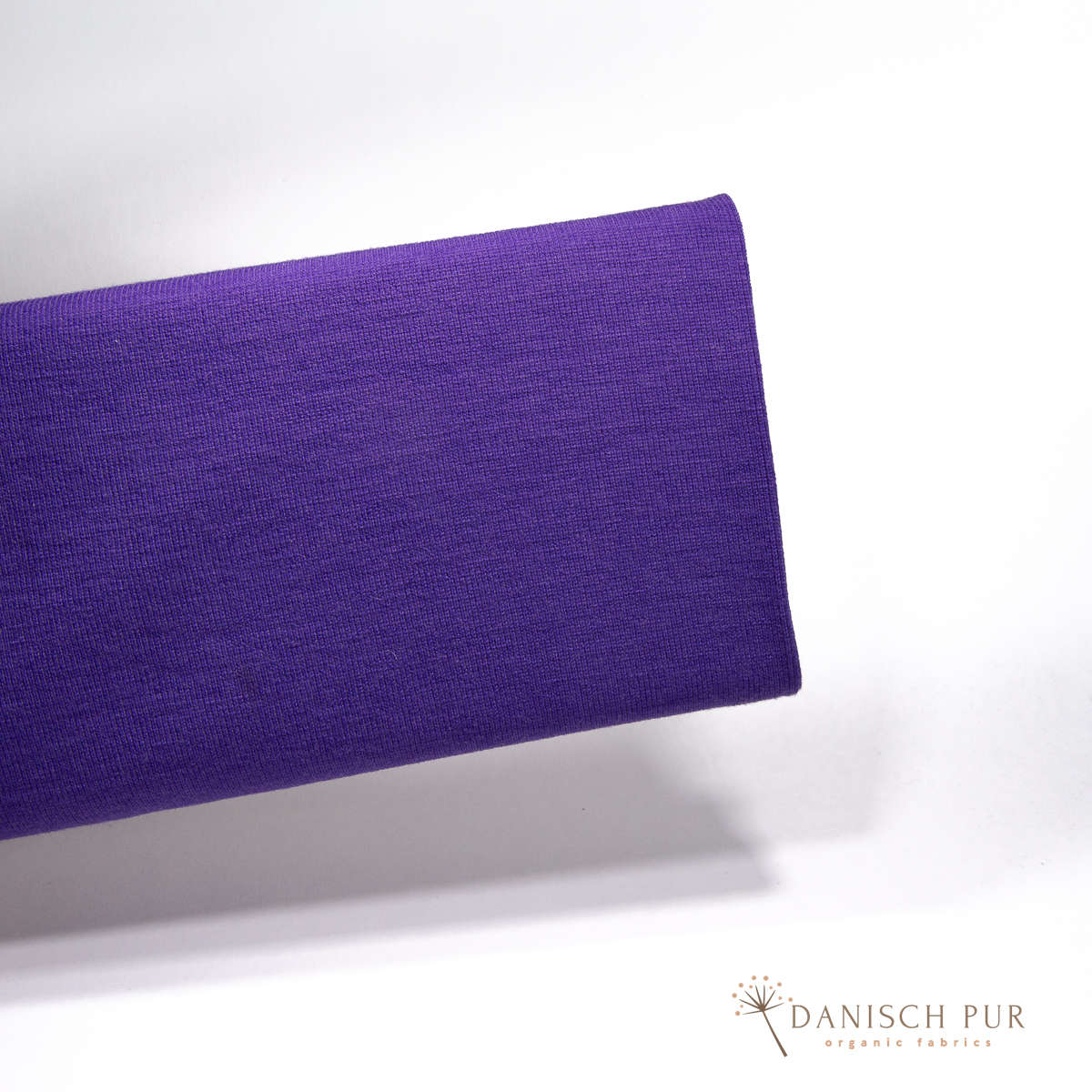 Bio Wollbündchen Amethyst (kbt, mulesingfrei) Rippe im Schlauch