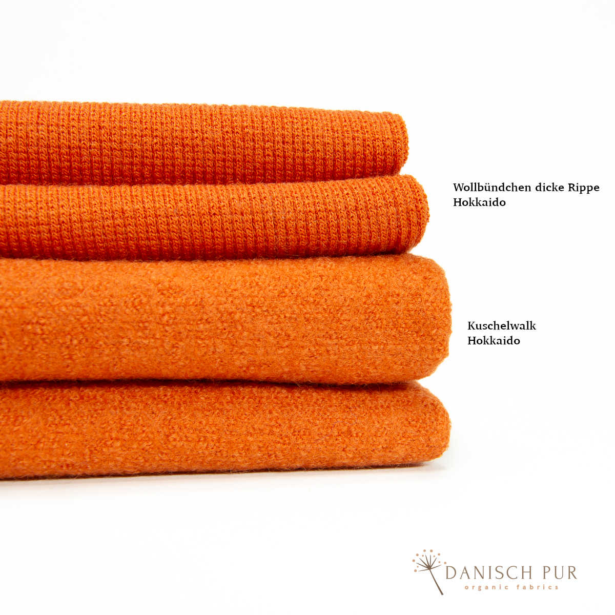 Bio Wollbündchen Hokkaido (kbt, mulesingfrei) Rippe im Schlauch