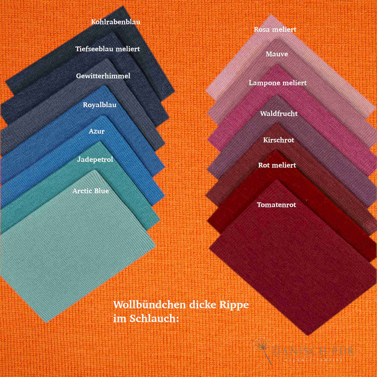 Bio Wollbündchen Hokkaido (kbt, mulesingfrei) Rippe im Schlauch