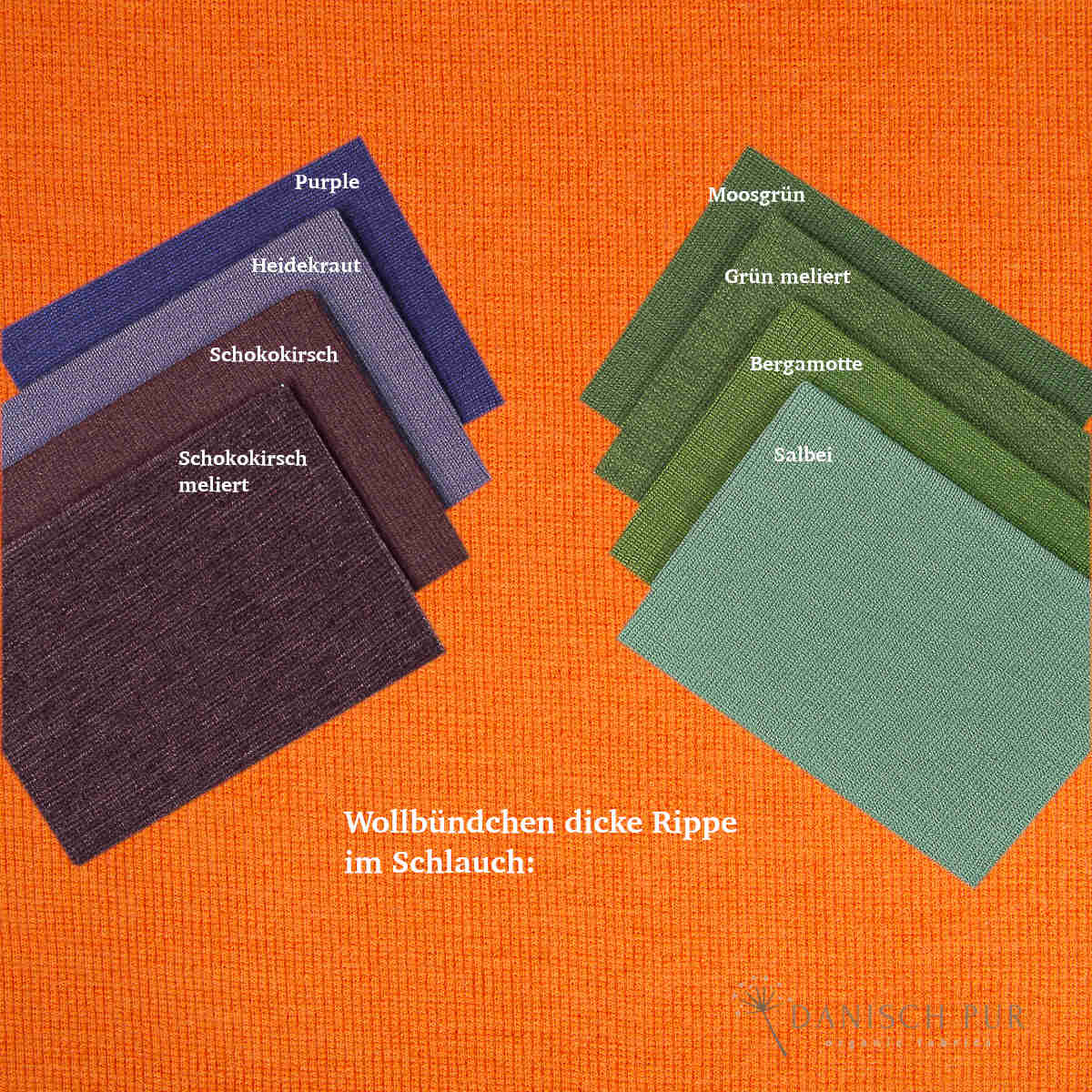 Bio Wollbündchen Hokkaido (kbt, mulesingfrei) Rippe im Schlauch