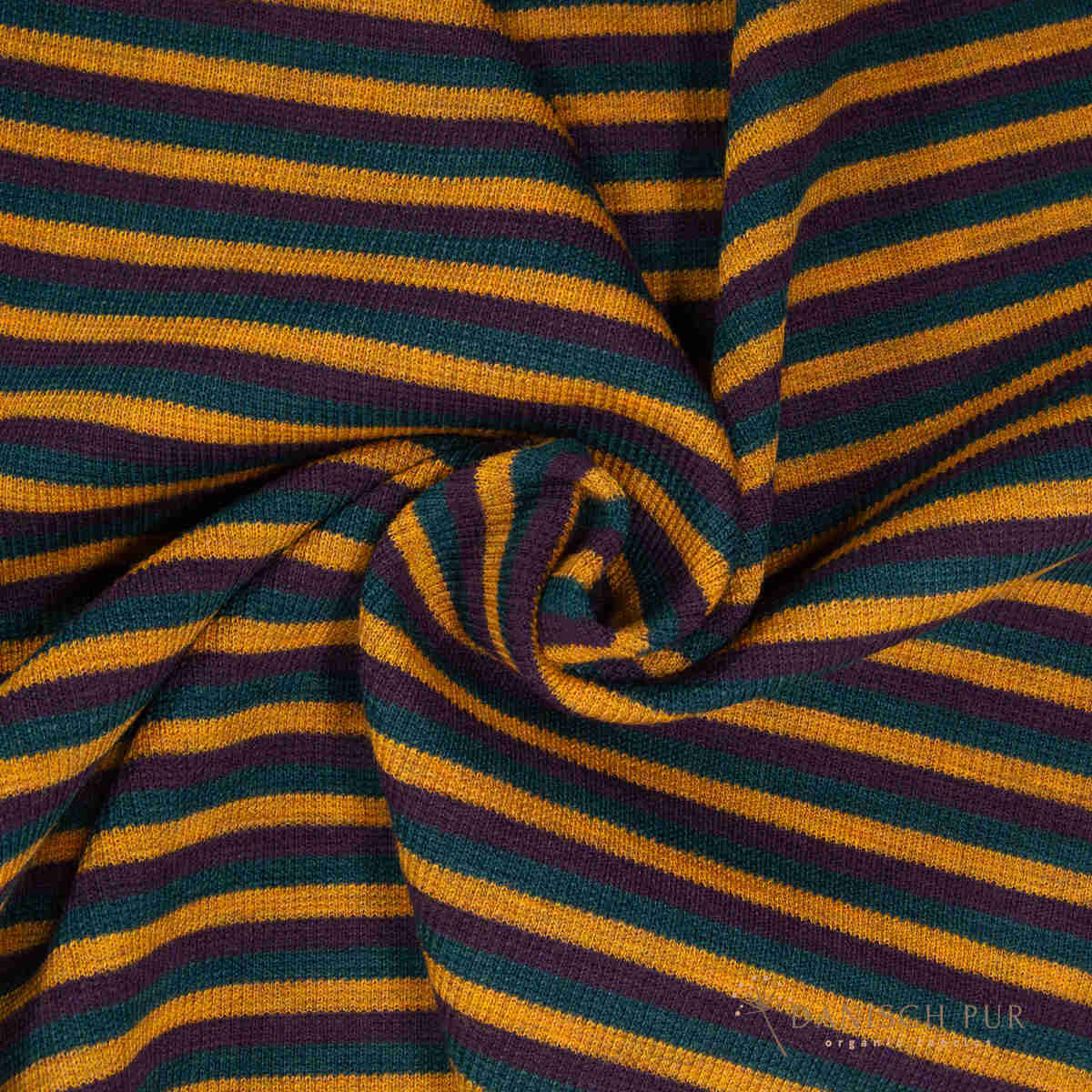 Ringelbündchen Bio Wollbündchen Langstrumpf-Ringel meliert Rippe im Schlauch (kbt, mulesingfrei)