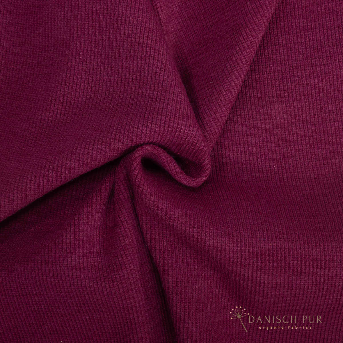 Organic wool ribbing, Lampone melange (organic, mulesing-free), ribbed in a tube