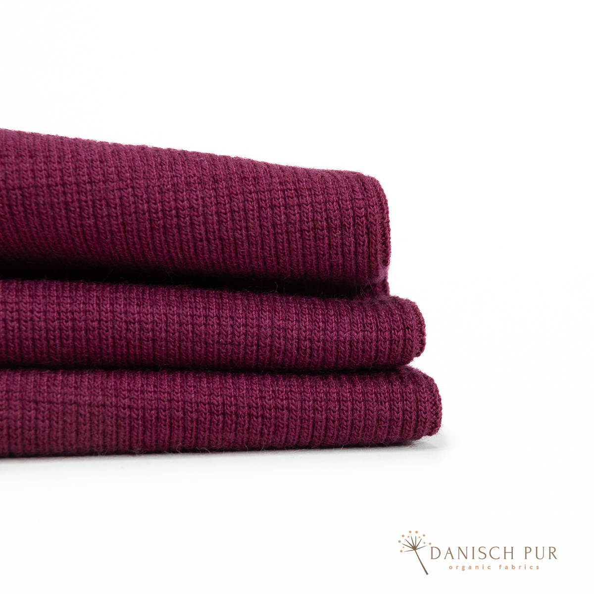 Organic wool ribbing, Lampone melange (organic, mulesing-free), ribbed in a tube