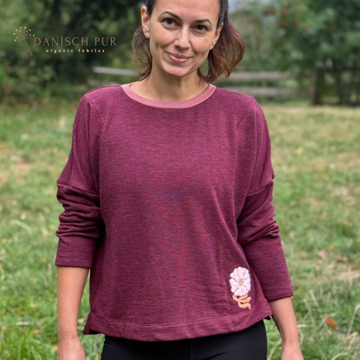 Coupon 130 cm B-Ware Bio Wolle/Lyocell Cino-Frottee Bordeaux (70% Schurwolle (Merino, kbt, mulesingfrei), 30% TENCEL™ Lyocell)