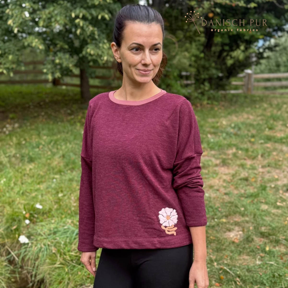 Coupon 130 cm B-Ware Bio Wolle/Lyocell Cino-Frottee Bordeaux (70% Schurwolle (Merino, kbt, mulesingfrei), 30% TENCEL™ Lyocell)