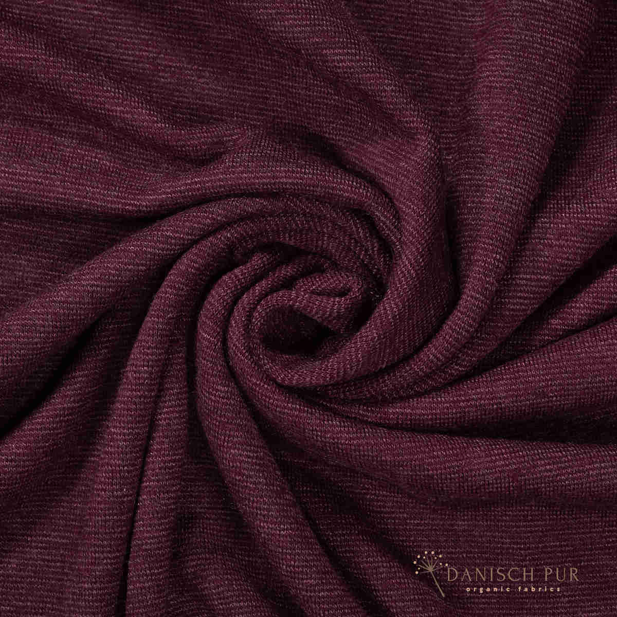 Coupon 130 cm B-Ware Bio Wolle/Lyocell Cino-Frottee Bordeaux (70% Schurwolle (Merino, kbt, mulesingfrei), 30% TENCEL™ Lyocell)