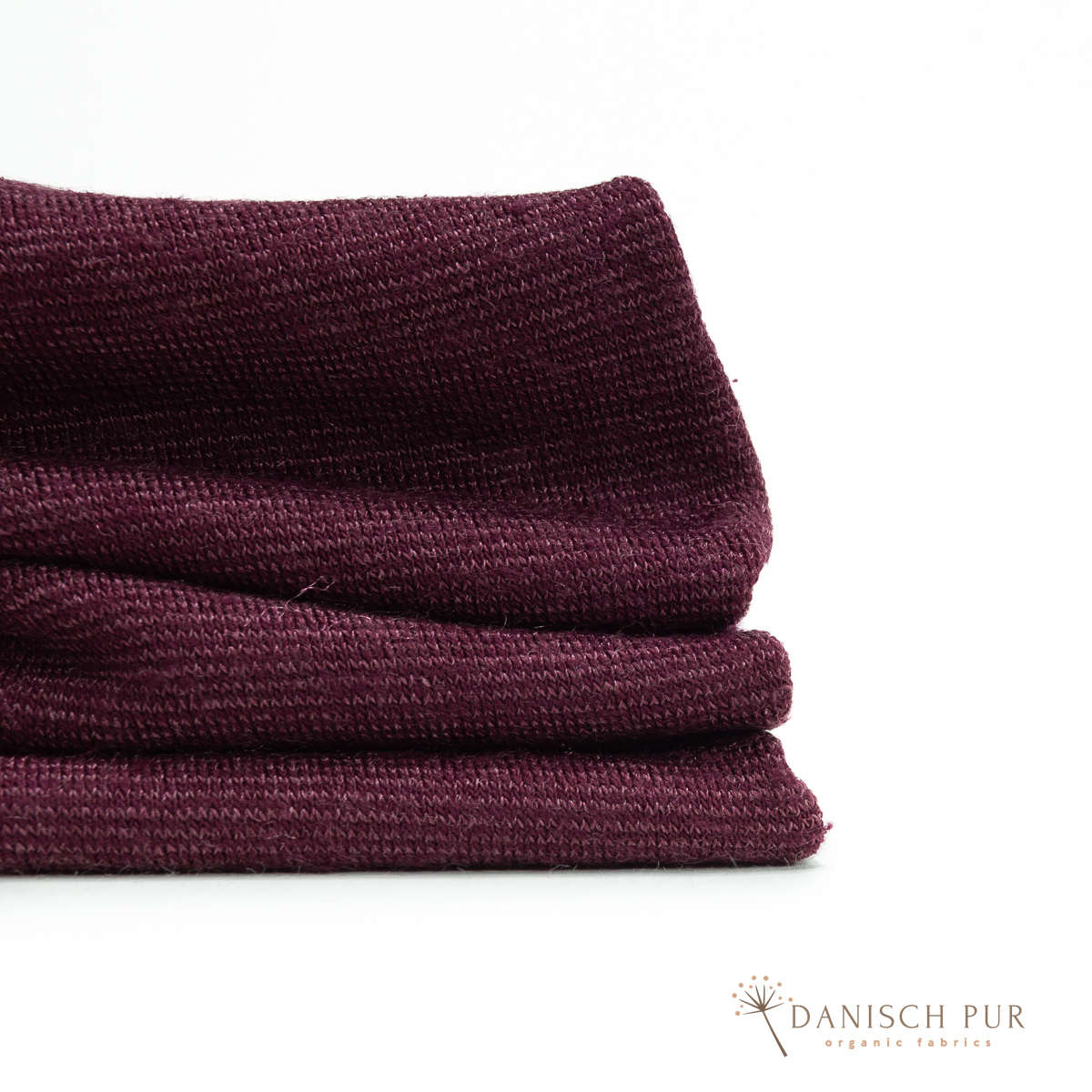 Coupon 130 cm B-Ware Bio Wolle/Lyocell Cino-Frottee Bordeaux (70% Schurwolle (Merino, kbt, mulesingfrei), 30% TENCEL™ Lyocell)