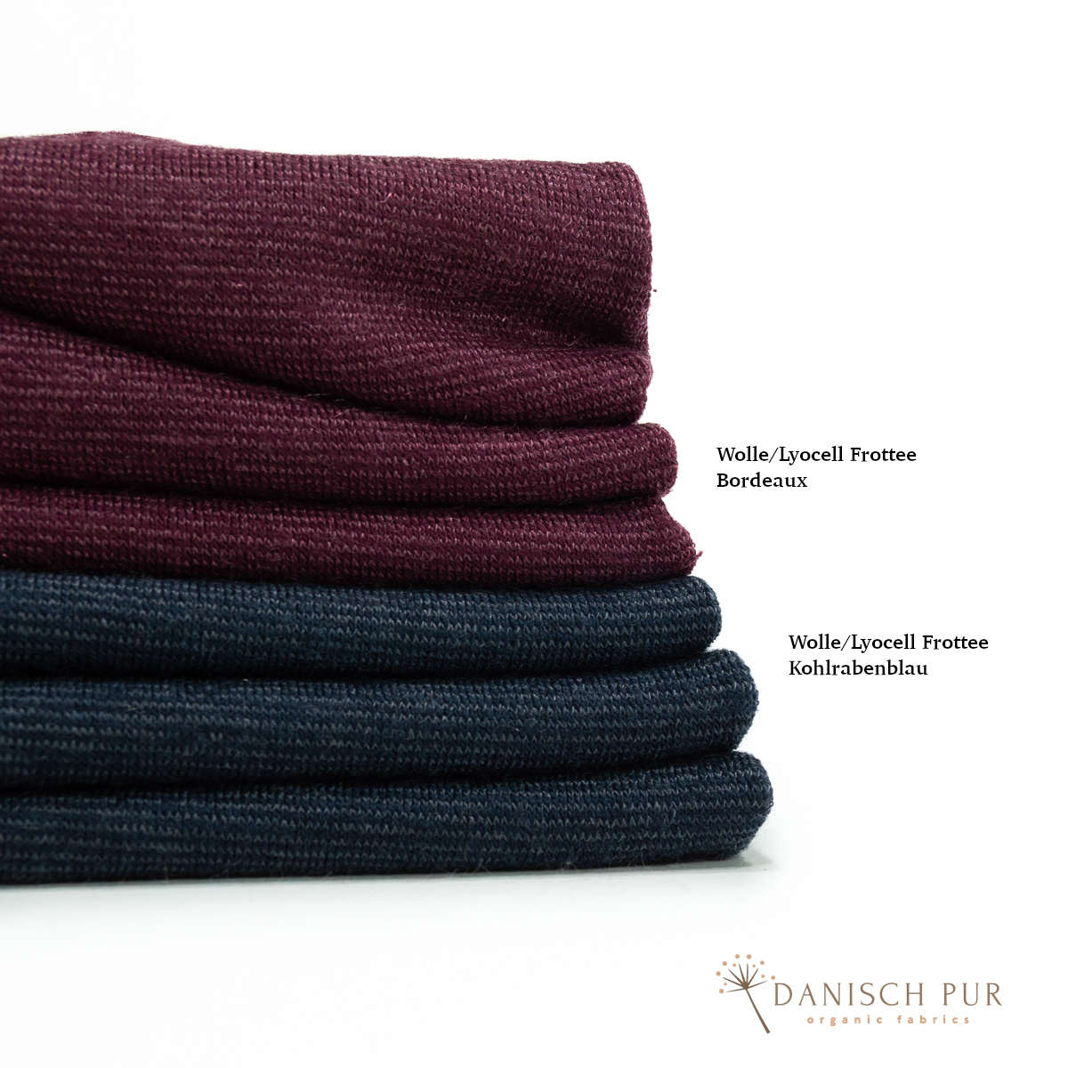Coupon 130 cm B-Ware Bio Wolle/Lyocell Cino-Frottee Bordeaux (70% Schurwolle (Merino, kbt, mulesingfrei), 30% TENCEL™ Lyocell)
