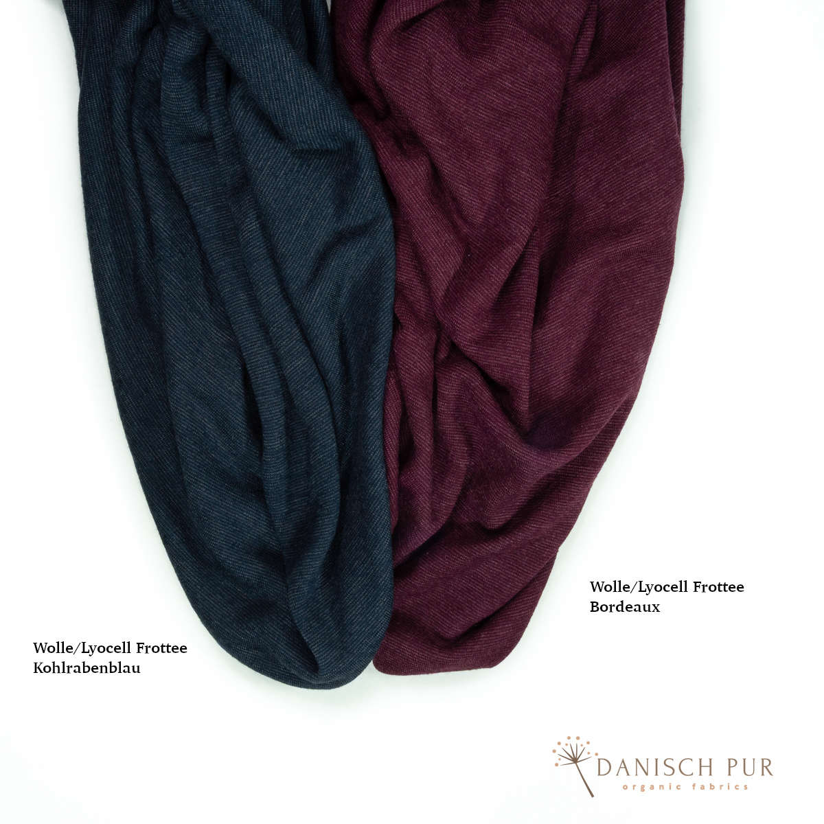 Coupon 130 cm B-Ware Bio Wolle/Lyocell Cino-Frottee Bordeaux (70% Schurwolle (Merino, kbt, mulesingfrei), 30% TENCEL™ Lyocell)
