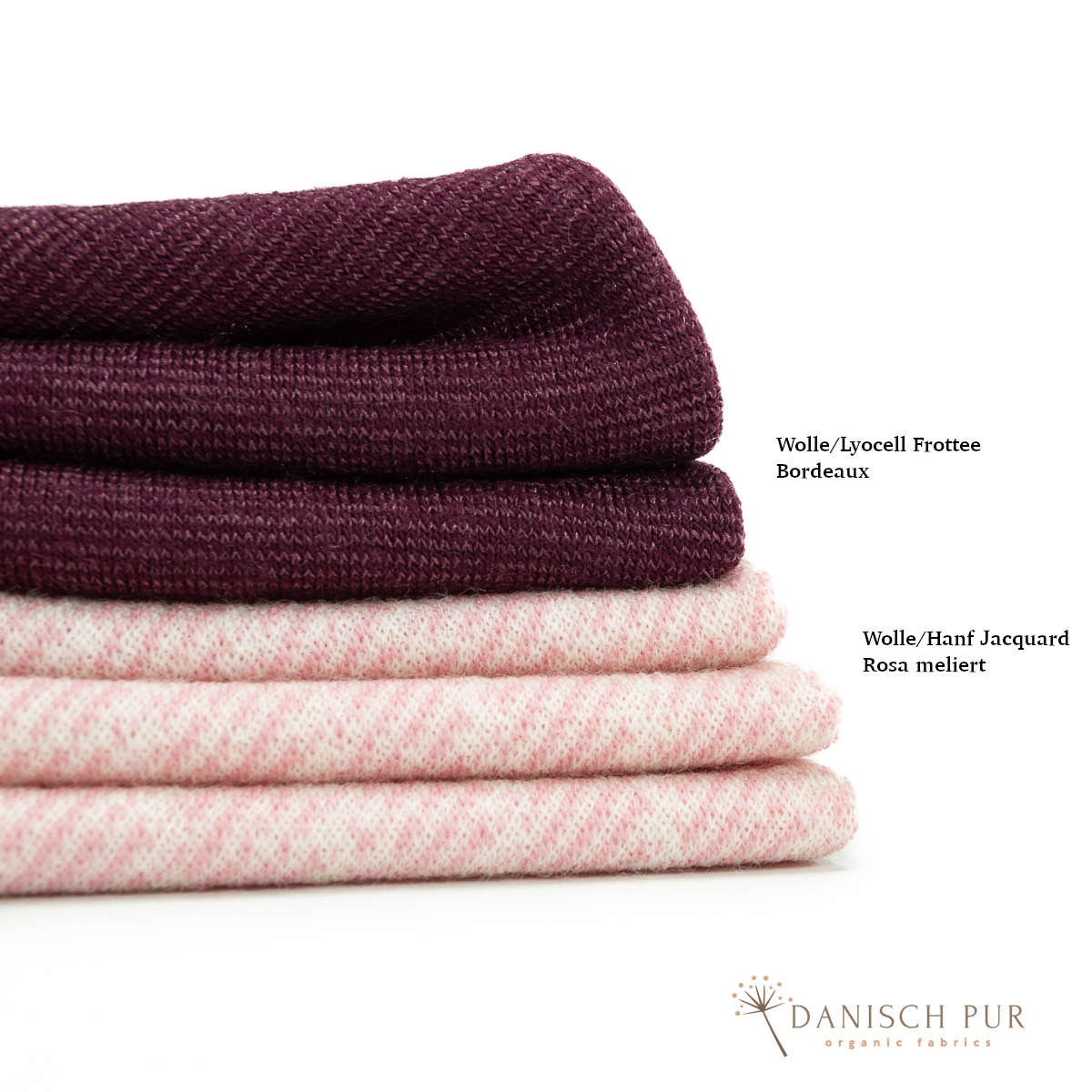 Coupon 130 cm B-Ware Bio Wolle/Lyocell Cino-Frottee Bordeaux (70% Schurwolle (Merino, kbt, mulesingfrei), 30% TENCEL™ Lyocell)