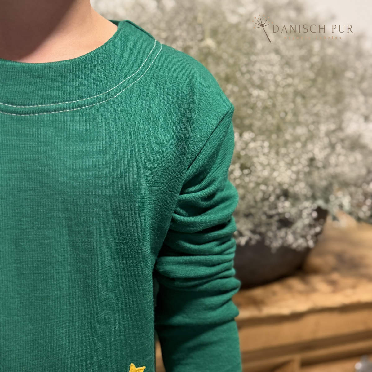 Bio Wolle/Lyocell Frottee dunkles Sommergrün (Merino, kbt, mulesingfrei)