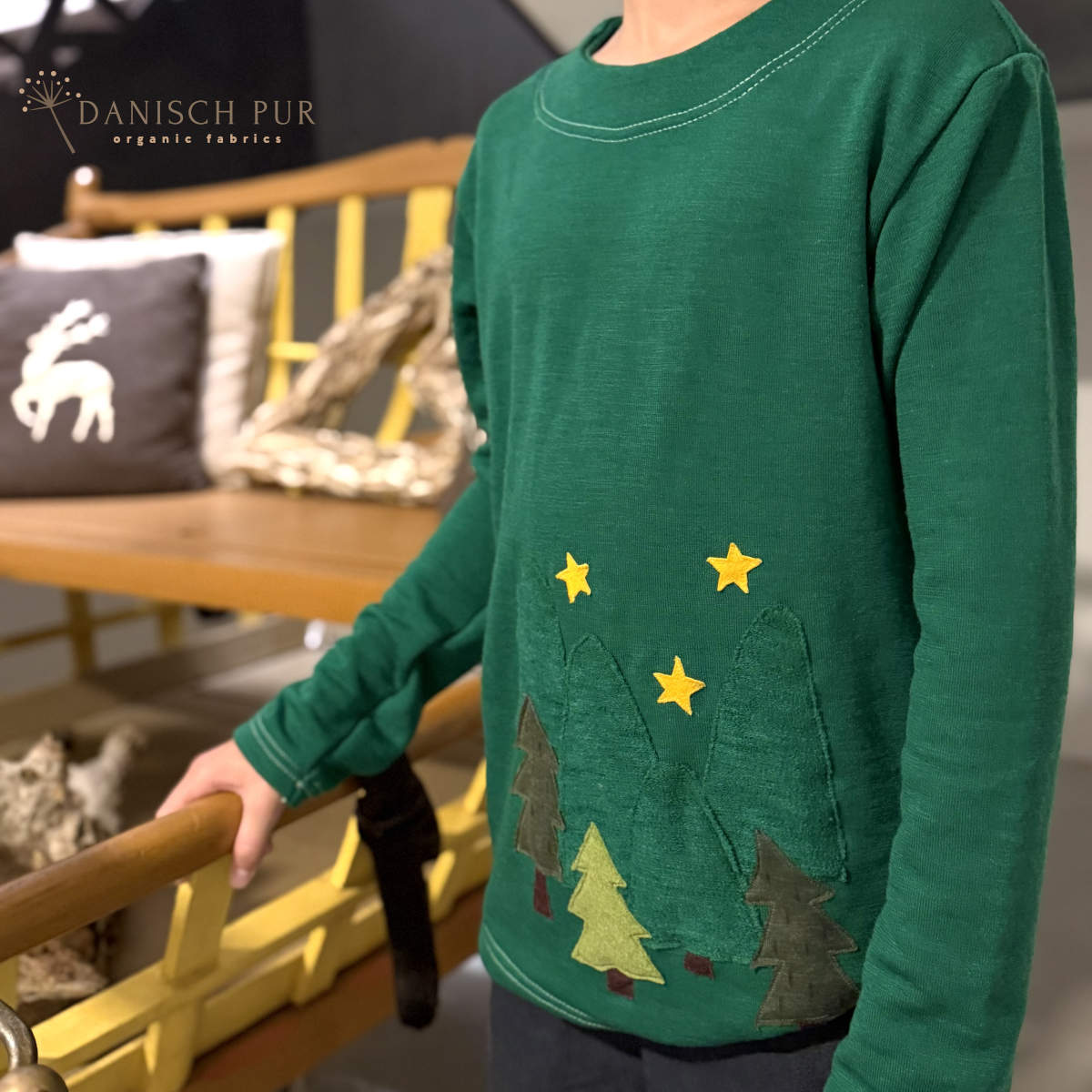 Bio Wolle/Lyocell Frottee dunkles Sommergrün (Merino, kbt, mulesingfrei)