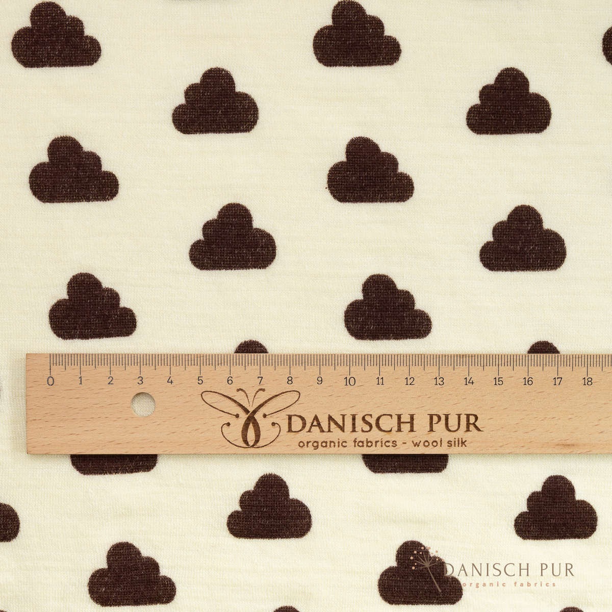 Bio Wolle/Lyocell Frottee Wolken auf Wollweiß (70% Schurwolle (Merino, kbt, mulesingfrei), 30% TENCEL™ Lyocell)