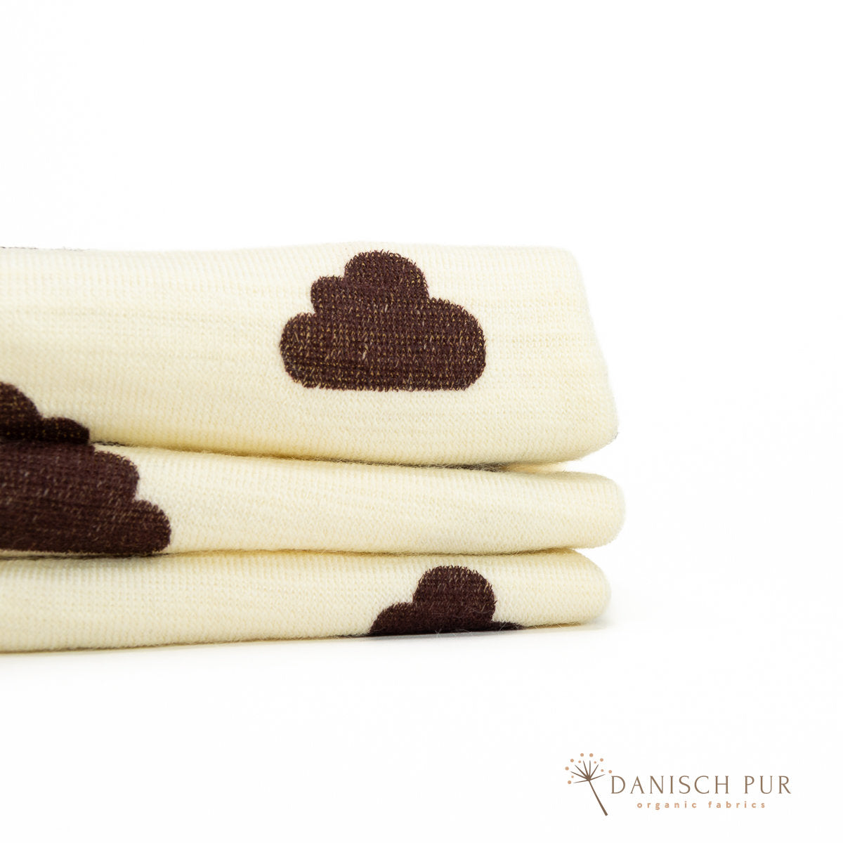 Bio Wolle/Lyocell Frottee Wolken auf Wollweiß (70% Schurwolle (Merino, kbt, mulesingfrei), 30% TENCEL™ Lyocell)