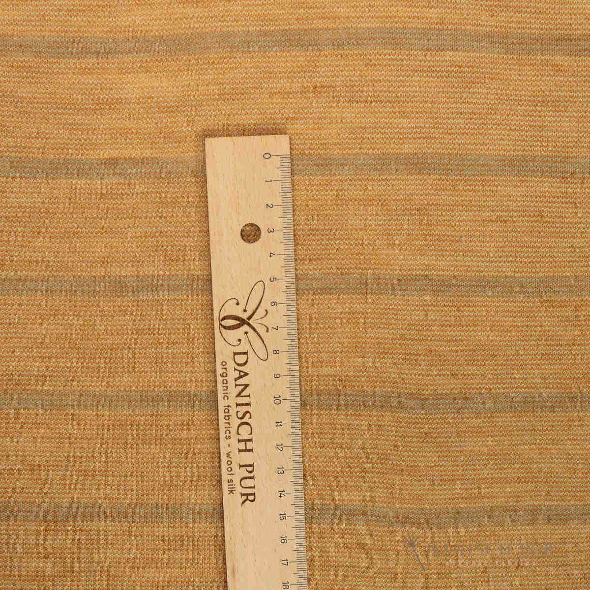 Bio Wolle/Lyocell Jersey Sanddorn-Cino Blockstreifen (70% Schurwolle (Merino, kbt, mulesingfrei), 30% TENCEL™ Lyocell)