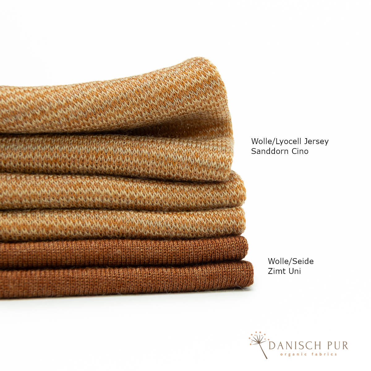 Bio Wolle/Lyocell Jersey Sanddorn-Cino (70% Schurwolle (Merino, kbt, mulesingfrei), 30% TENCEL™ Lyocell)