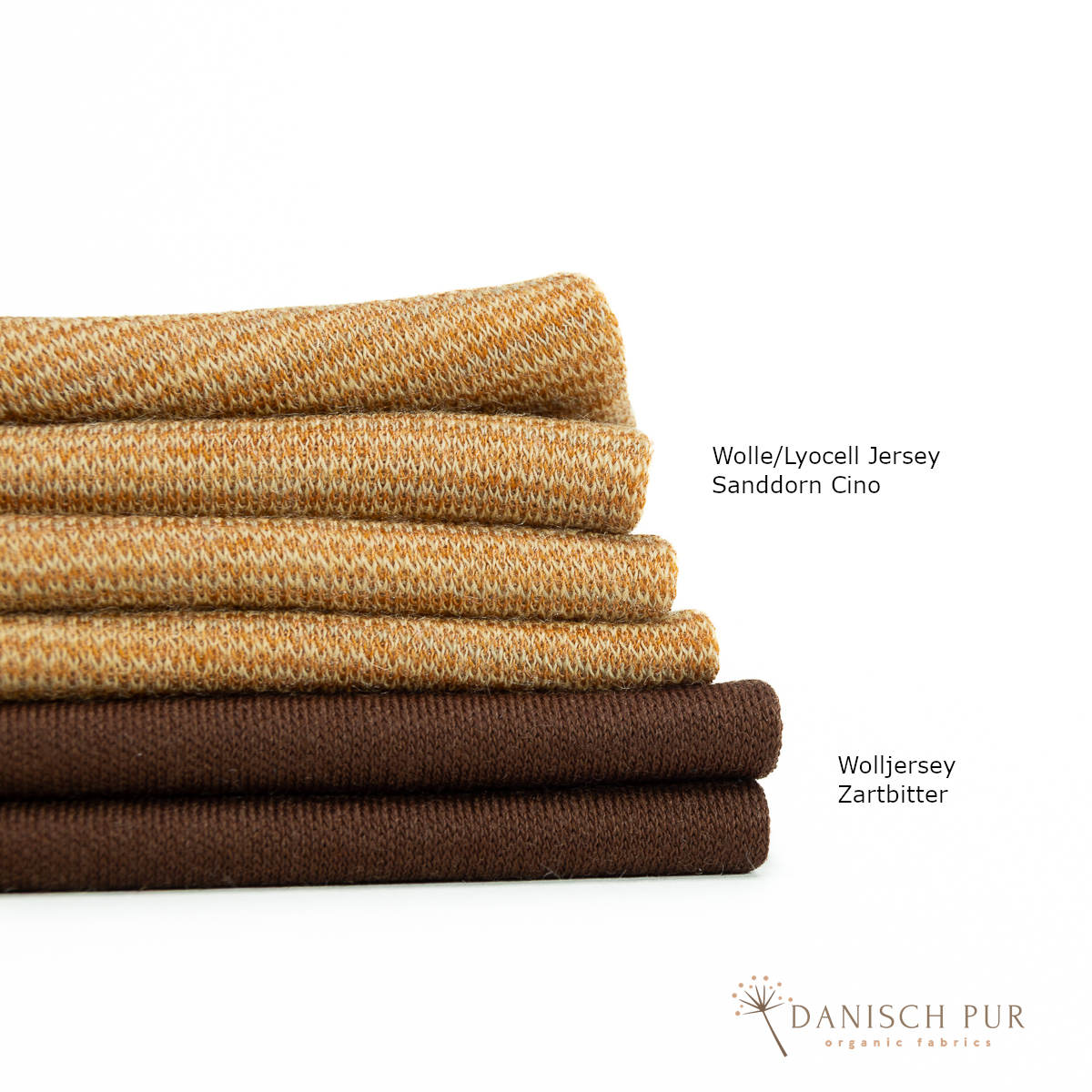 Bio Wolle/Lyocell Jersey Sanddorn-Cino (70% Schurwolle (Merino, kbt, mulesingfrei), 30% TENCEL™ Lyocell)