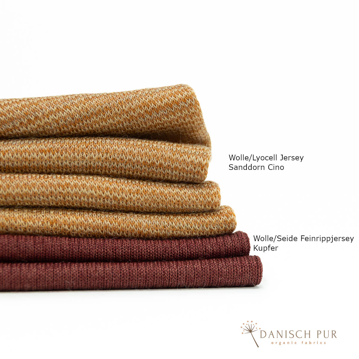 Bio Wolle/Lyocell Jersey Sanddorn-Cino (70% Schurwolle (Merino, kbt, mulesingfrei), 30% TENCEL™ Lyocell)