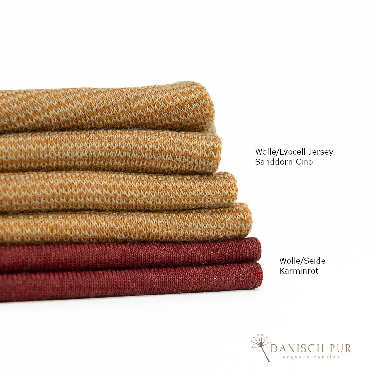 Bio Wolle/Lyocell Jersey Sanddorn-Cino (70% Schurwolle (Merino, kbt, mulesingfrei), 30% TENCEL™ Lyocell)
