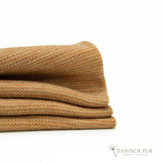 Bio Wolle/Lyocell Jersey Sanddorn-Cino (70% Schurwolle (Merino, kbt, mulesingfrei), 30% TENCEL™ Lyocell)