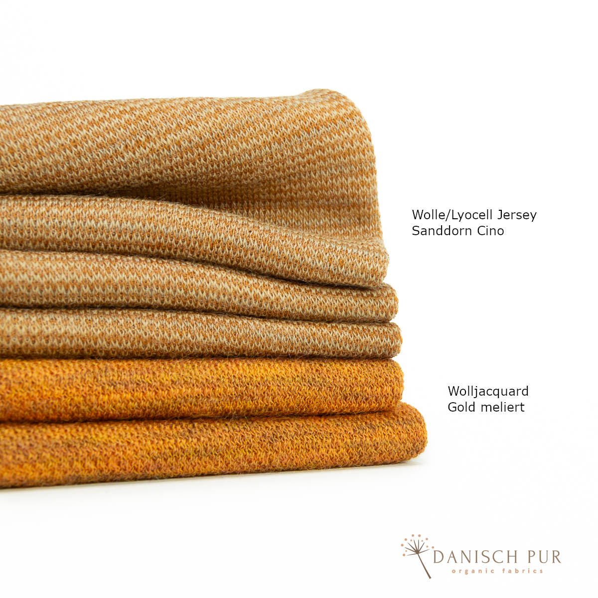Bio Wolle/Lyocell Jersey Sanddorn-Cino (70% Schurwolle (Merino, kbt, mulesingfrei), 30% TENCEL™ Lyocell)