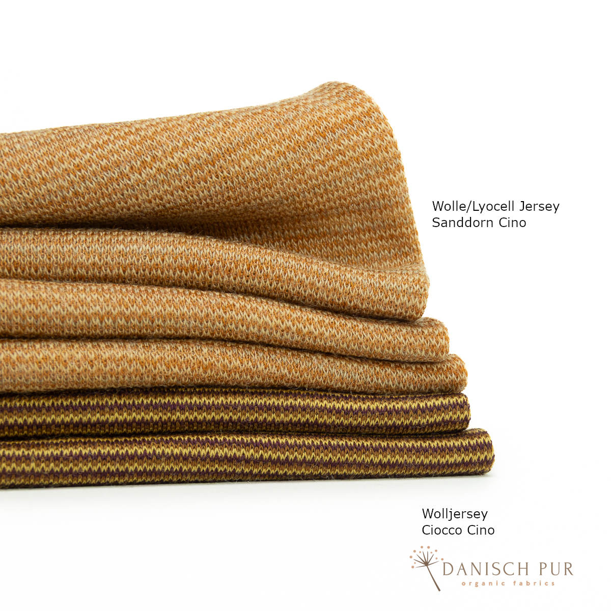 Bio Wolle/Lyocell Jersey Sanddorn-Cino (70% Schurwolle (Merino, kbt, mulesingfrei), 30% TENCEL™ Lyocell)