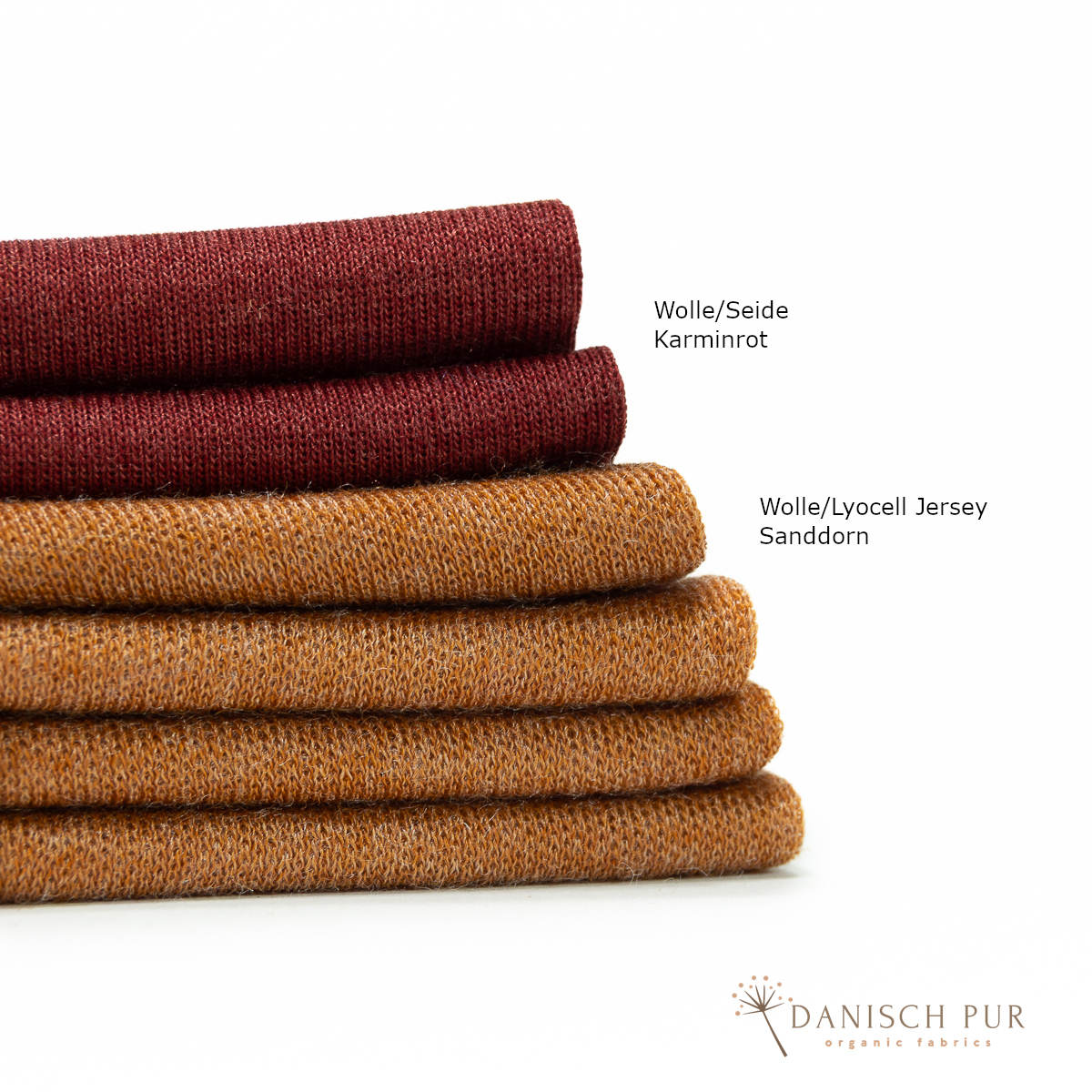 Bio Wolle/Lyocell Jersey Sanddorn Uni (70% Schurwolle (Merino, kbt, mulesingfrei), 30% TENCEL™ Lyocell)