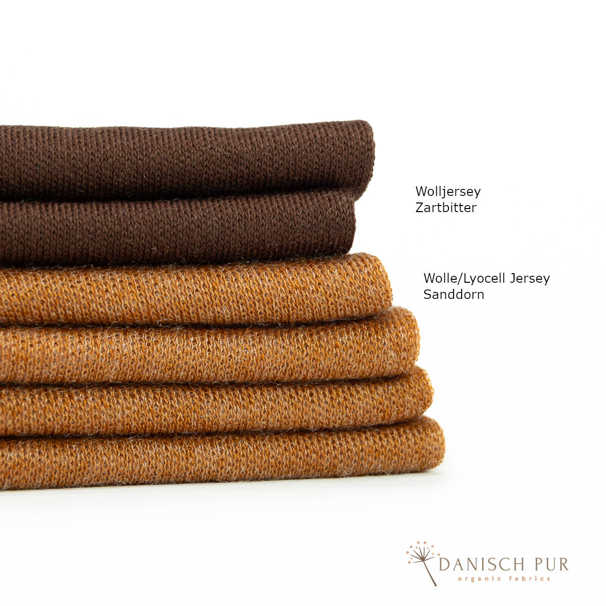Bio Wolle/Lyocell Jersey Sanddorn Uni (70% Schurwolle (Merino, kbt, mulesingfrei), 30% TENCEL™ Lyocell)