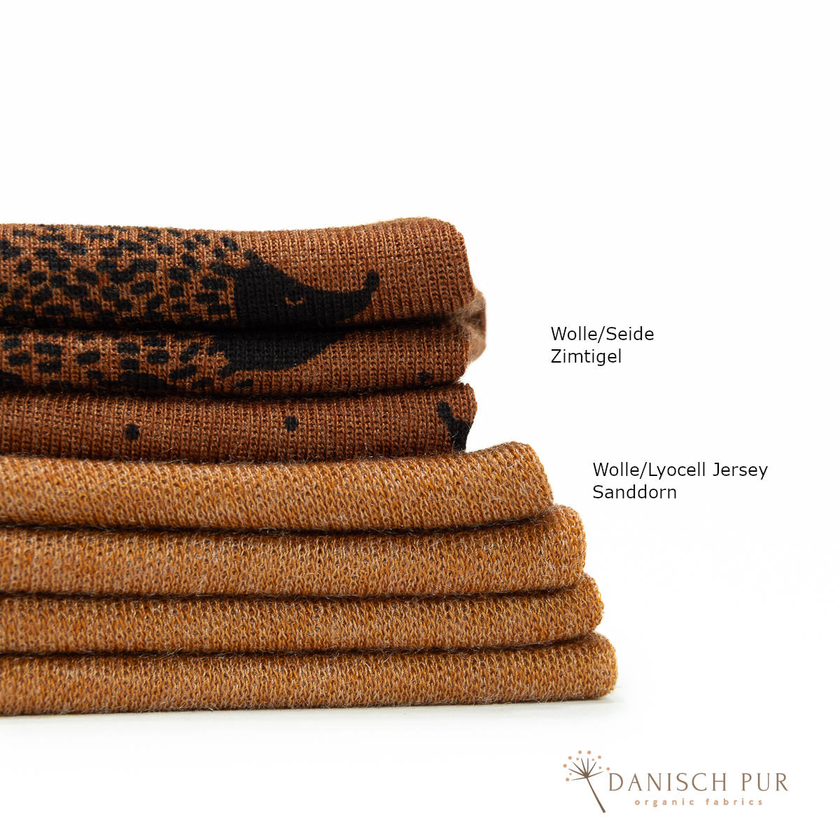 Bio Wolle/Lyocell Jersey Sanddorn Uni (70% Schurwolle (Merino, kbt, mulesingfrei), 30% TENCEL™ Lyocell)