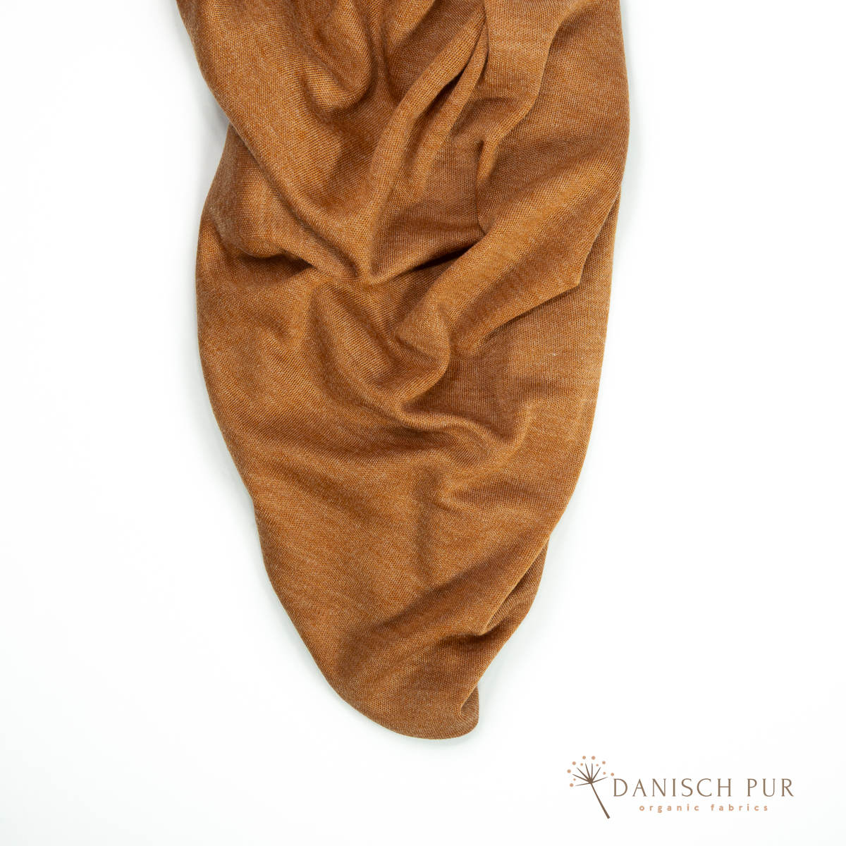 Bio Wolle/Lyocell Jersey Sanddorn Uni (70% Schurwolle (Merino, kbt, mulesingfrei), 30% TENCEL™ Lyocell)