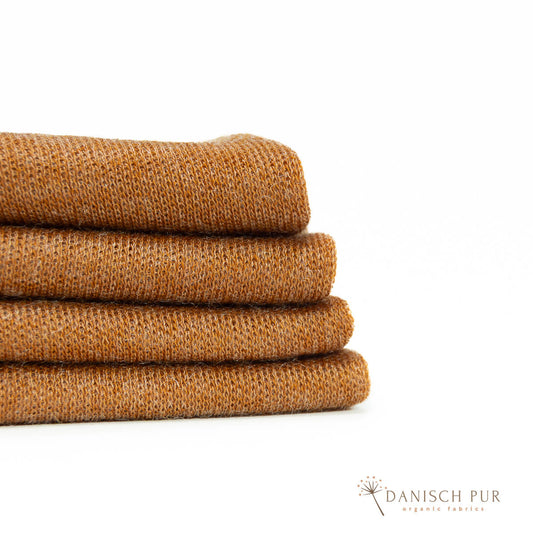 Bio Wolle/Lyocell Jersey Sanddorn Uni (70% Schurwolle (Merino, kbt, mulesingfrei), 30% TENCEL™ Lyocell)