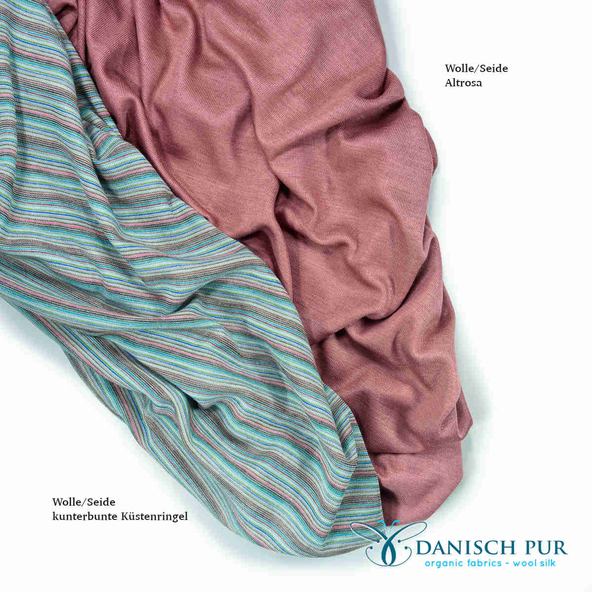 Organic wool silk dusky pink (kbt, mulesing-free)