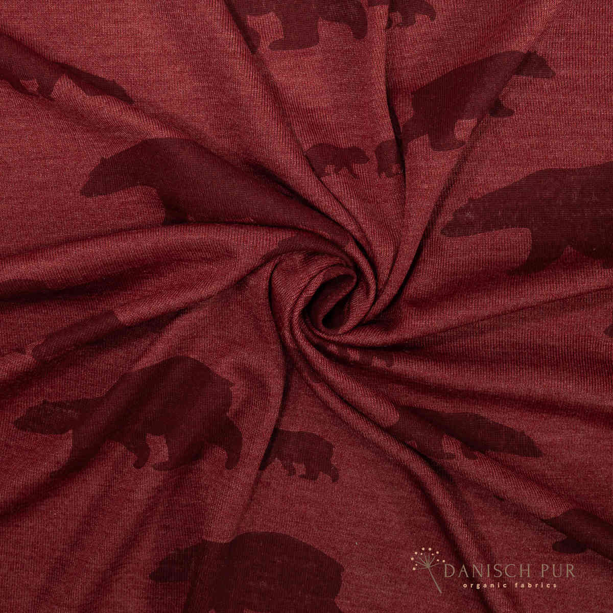 Bio Wolle Seide Bären auf Wanderschaft Karminrot (70% Schurwolle, Merino kbt, mulesingfrei, 30% Seide)