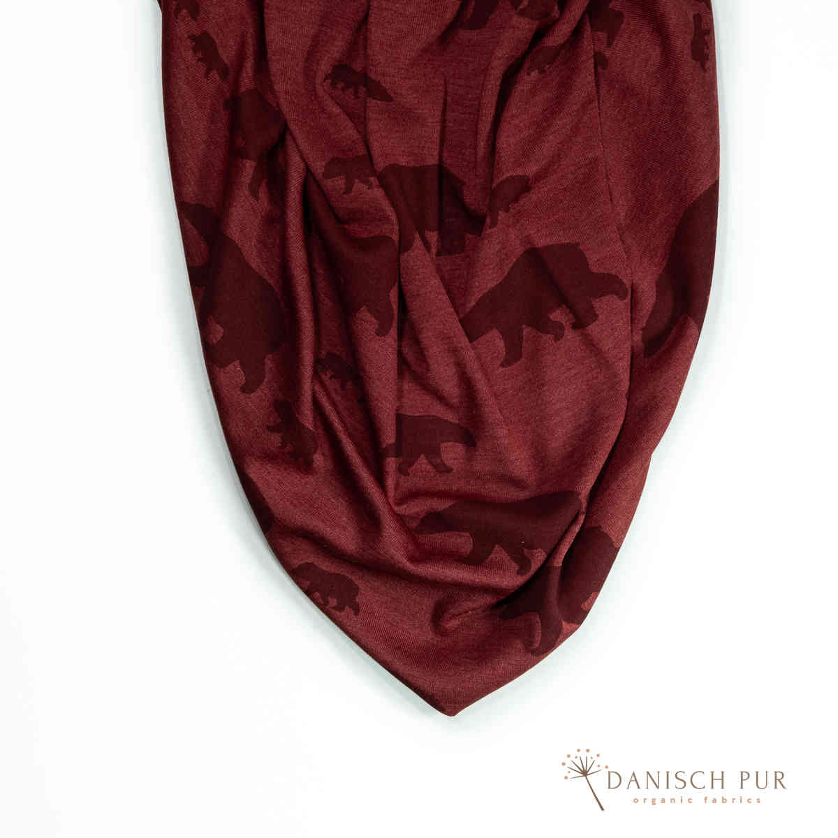 Bio Wolle Seide Bären auf Wanderschaft Karminrot (70% Schurwolle, Merino kbt, mulesingfrei, 30% Seide)