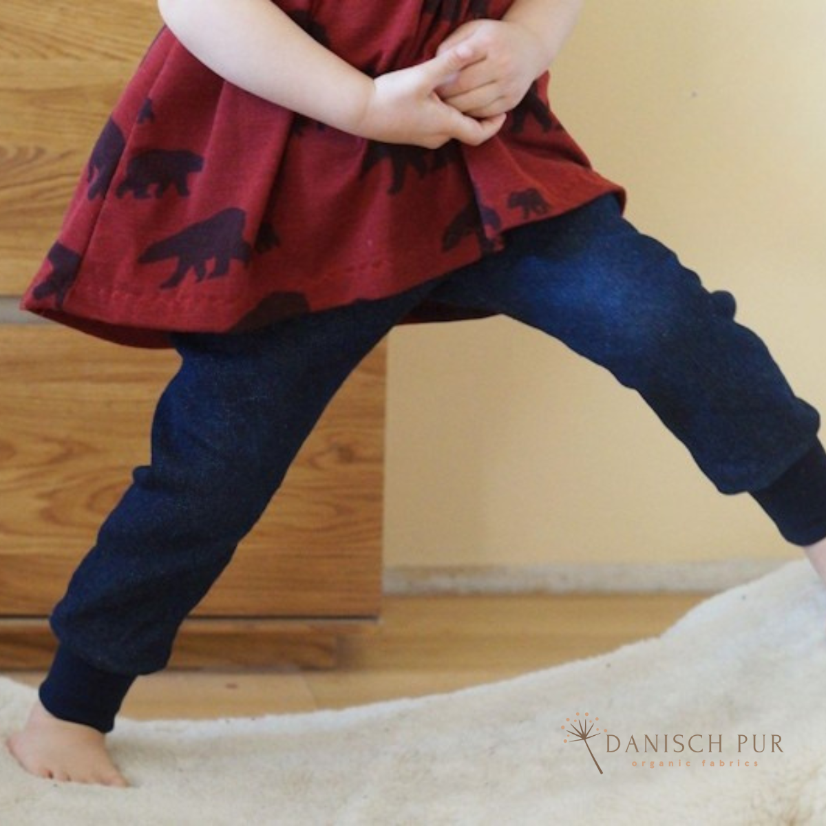 Bio Wolle Seide Bären auf Wanderschaft Karminrot (70% Schurwolle, Merino kbt, mulesingfrei, 30% Seide)