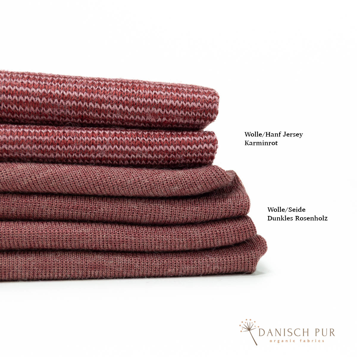Organic wool silk chocolate-cherry (organic, mulesing-free)