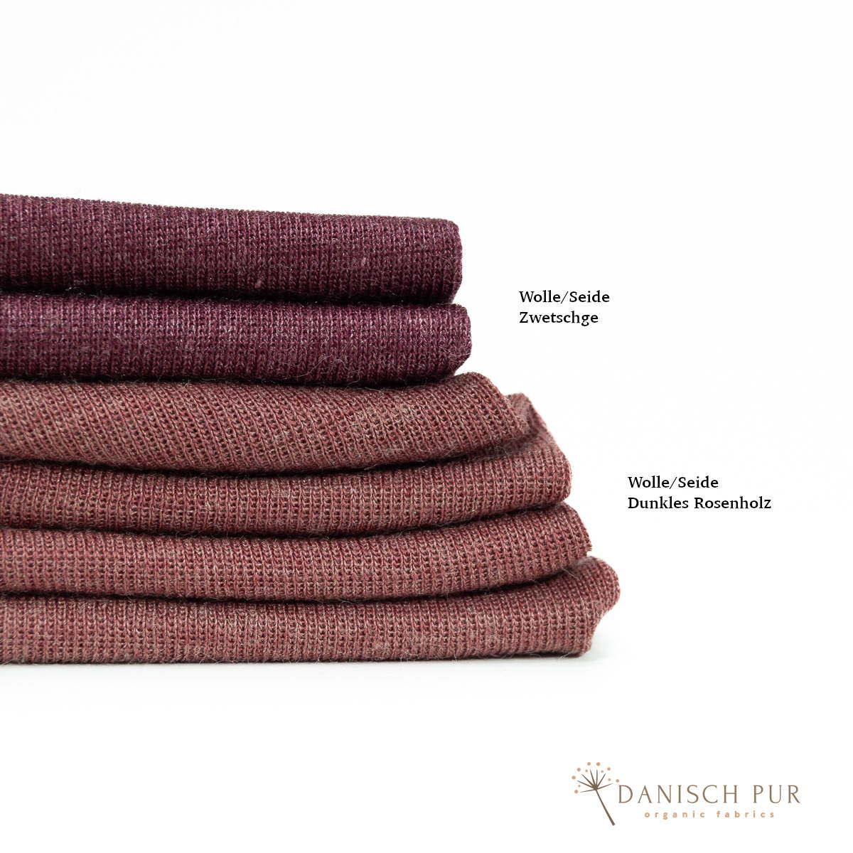Organic wool silk chocolate-cherry (organic, mulesing-free)