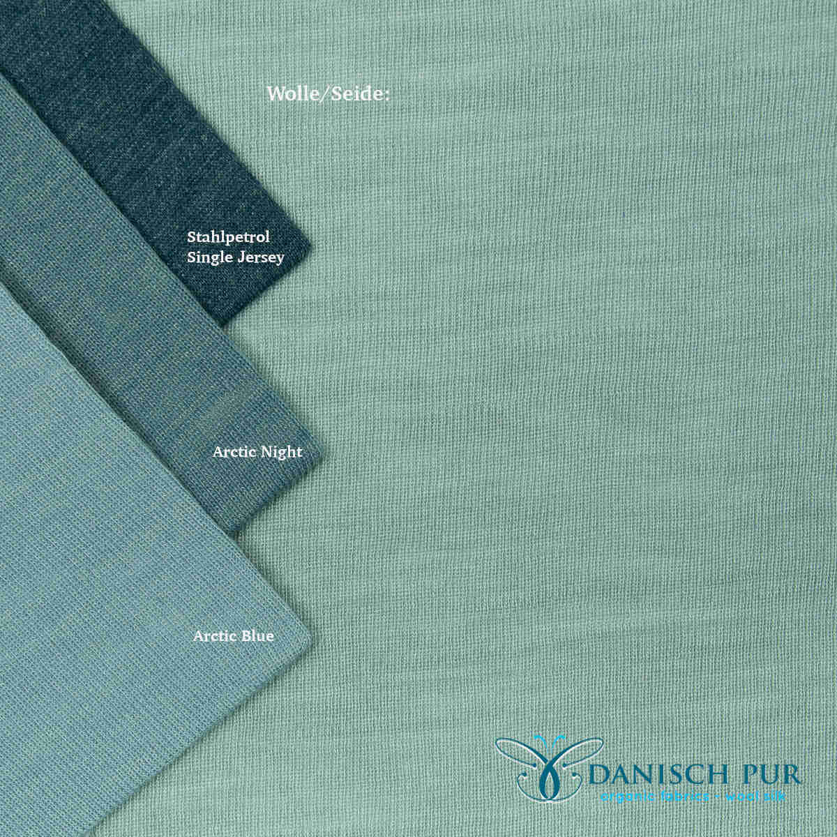Organic wool silk sage (organic, mulesing-free)