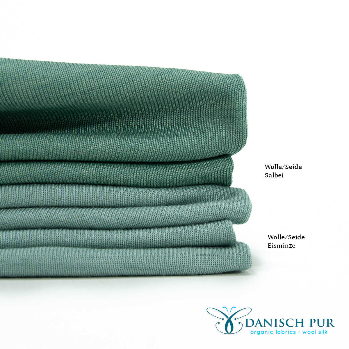 Organic wool silk sage (organic, mulesing-free)